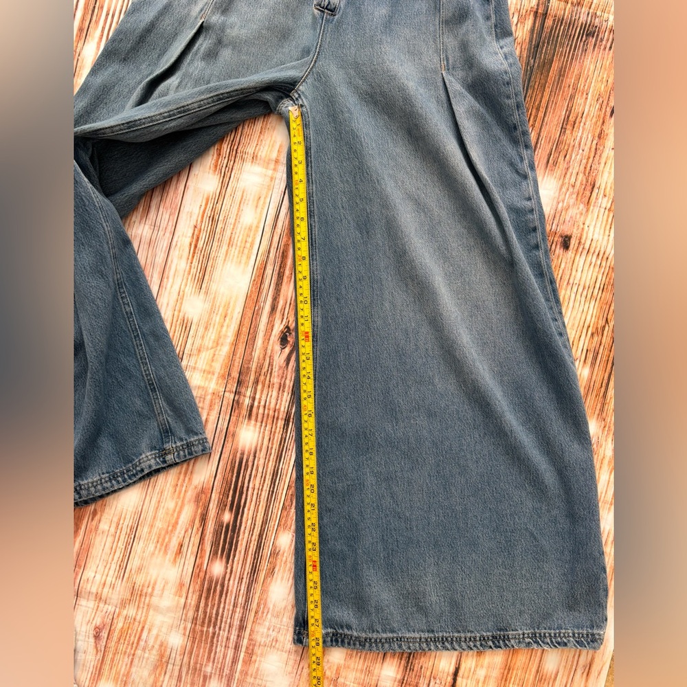 FREE PEOPLE CRVY BADLANDS COVERALL WE THE FREE WIDE LEG DENIM - Picture 8 of 14